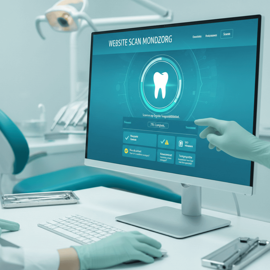 Zorg & Zicht websitescan voor mondzorgpraktijken, uitgevoerd voor Be Visual Online
